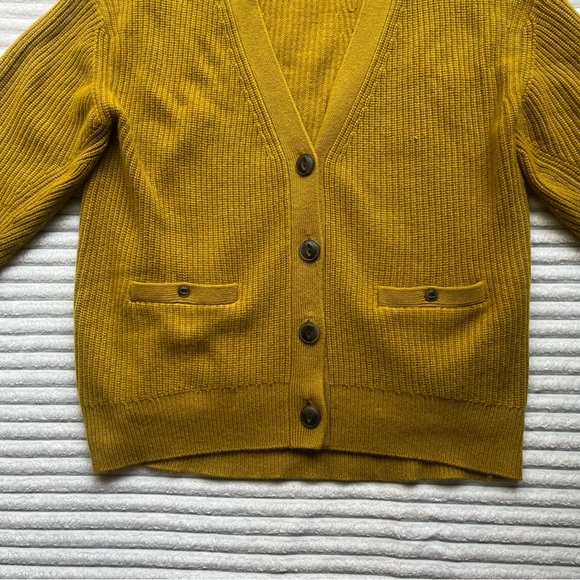 Rag & Bone Cashmere Mustard Yellow Cardigan - Picture 3 of 10